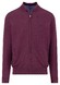 Fynch-Hatton Stand-Up Zip Collar Uni Color Superfine Cotton Knit Vest Deep Merlot