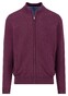 Fynch-Hatton Stand-Up Zip Collar Uni Color Superfine Cotton Knit Vest Deep Merlot