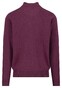 Fynch-Hatton Stand-Up Zip Collar Uni Color Superfine Cotton Knit Vest Deep Merlot