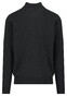 Fynch-Hatton Stand-Up Zip Collar Uni Color Superfine Cotton Knit Vest Zwart