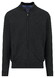 Fynch-Hatton Stand-Up Zip Collar Uni Color Superfine Cotton Knit Vest Zwart