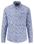 Fynch-Hatton Stripe Floral Pattern Shirt Strong Blue
