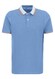 Fynch-Hatton Striped Collar Modern Soft Cotton Piqué Polo Light Sky