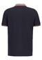 Fynch-Hatton Striped Collar Modern Soft Cotton Piqué Polo Navy