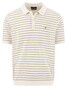 Fynch-Hatton Striped Cotton Linnen Polo New Off White