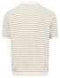 Fynch-Hatton Striped Cotton Linnen Polo New Off White