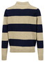 Fynch-Hatton Striped Cotton Linnen Polo Pistache