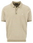 Fynch-Hatton Striped Cotton Linnen Polo Pistache