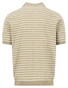 Fynch-Hatton Striped Cotton Linnen Polo Pistache