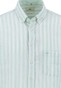 Fynch-Hatton Striped Linnen Cotton Button-Down Overhemd Minty Green