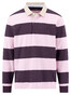 Fynch-Hatton Striped Rugby Polo Pullover Trui Aubergine-Pink