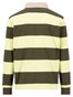 Fynch-Hatton Striped Rugby Polo Pullover Trui Dark Khaki-Yellow