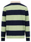 Fynch-Hatton Striped Rugby Polo Pullover Trui Navy-Groen