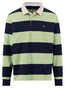 Fynch-Hatton Striped Rugby Polo Pullover Trui Navy-Groen