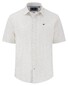 Fynch-Hatton Striped Squares Pattern Short Sleeve Kent Collar Overhemd Vivid Yellow