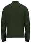 Fynch-Hatton Structured Cotton Polo Pullover Trui Donker Khaki
