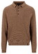 Fynch-Hatton Structured Cotton Polo Pullover Trui Elephant Grey