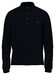 Fynch-Hatton Structured Cotton Polo Pullover Trui Navy