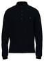 Fynch-Hatton Structured Cotton Polo Pullover Trui Navy