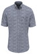 Fynch-Hatton Subtle Check Slub Cotton Overhemd Navy