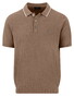 Fynch-Hatton Subtle Faux-Uni Structure Cotton Linnen Polo Elephant Grey