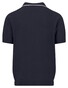 Fynch-Hatton Subtle Faux-Uni Structure Cotton Linnen Polo Navy