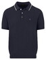 Fynch-Hatton Subtle Faux-Uni Structure Cotton Linnen Polo Navy