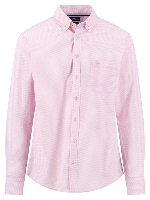 Fynch-Hatton Subtle Geometric Pattern Overhemd Magnolia