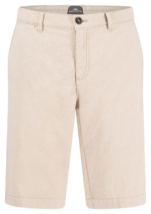 Fynch-Hatton Subtle Structure Cotton Linnen Two-Tone Bermuda Stone