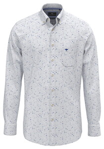 Fynch-Hatton Subtle Texture Mini Flower Fantasy Shirt Magnolia