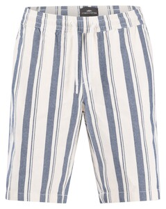 Fynch-Hatton Summer Duo Stripe Drawstring Pull-On Bermuda Blue-White