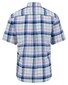 Fynch-Hatton Summer Linnen Cotton Bold Check Short Sleeve Overhemd Minty Green-Multi