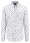 Fynch-Hatton Superfine Cotton Allover Small Leaves Pattern Overhemd Splashy Ocean