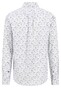 Fynch-Hatton Superfine Cotton Allover Small Leaves Pattern Overhemd Splashy Ocean