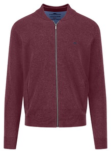 Fynch-Hatton Superfine Cotton College Collar Cardigan Deep Merlot
