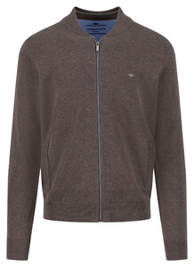 Fynch-Hatton Superfine Cotton College Collar Cardigan Earth