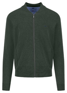 Fynch-Hatton Superfine Cotton College Collar Vest Dark Ivy