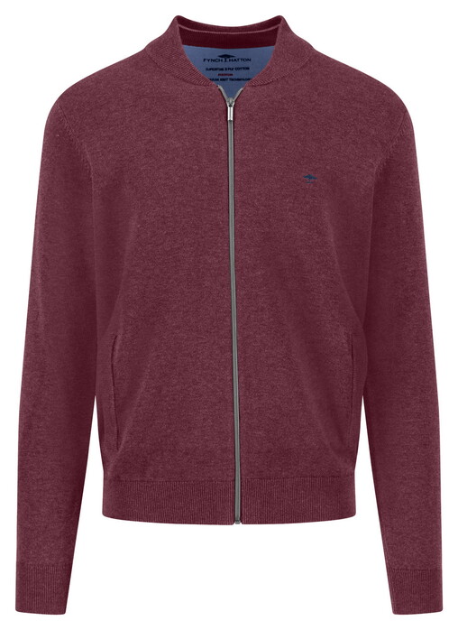 Fynch-Hatton Superfine Cotton College Collar Vest Deep Merlot