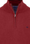 Fynch-Hatton Superfine Cotton Troyer Zip Trui Garnet Red