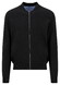 Fynch-Hatton Superfine Cotton Zip Cardigan College Collar Cardigan Black