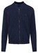 Fynch-Hatton Superfine Cotton Zip Cardigan College Collar Cardigan Navy