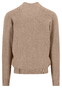 Fynch-Hatton Superfine Cotton Zip Cardigan College Collar Taupe