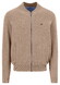 Fynch-Hatton Superfine Cotton Zip Cardigan College Collar Vest Taupe
