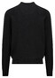 Fynch-Hatton Superfine Cotton Zip Cardigan College Collar Vest Zwart