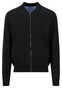 Fynch-Hatton Superfine Cotton Zip Cardigan College Collar Vest Zwart