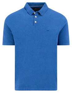 Fynch-Hatton Superflex Shortsleeve Subtle Mélange Poloshirt Harbor Blue