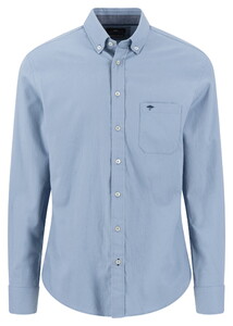 Fynch-Hatton Supersoft Cotton Button-Down Shirt Air Blue