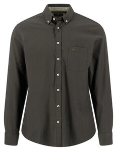Fynch-Hatton Supersoft Cotton Button-Down Shirt Cypress