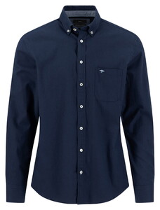 Fynch-Hatton Supersoft Cotton Button-Down Shirt Navy