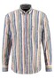 Fynch-Hatton Supersoft Cotton Summer Bold Stripes Button Down Overhemd Dusty Olive